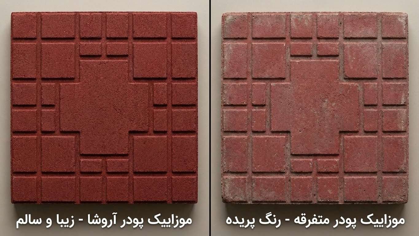 موزائیک تولید شده با دو نوع اکسید آهن